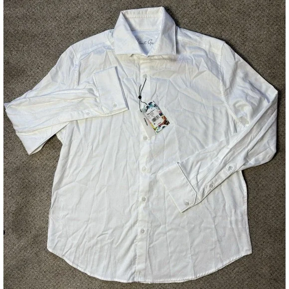 New Robert Graham XL Waycross Paisley Print Long Sleeve Shirt Classic Fit White - Picture 2 of 9